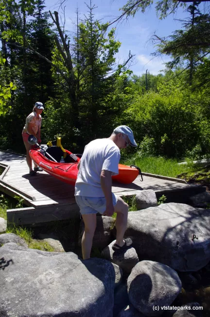 Kayak portage at Kettle Pond State Park by Justin Lajoie