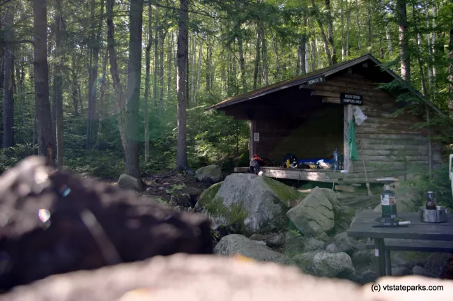 Remote lean-to at Kettle Pond State Park by Justin Lajoie