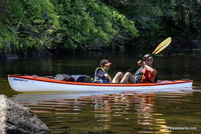 Father and son at Kettle Poind State Park by Max Mishkin