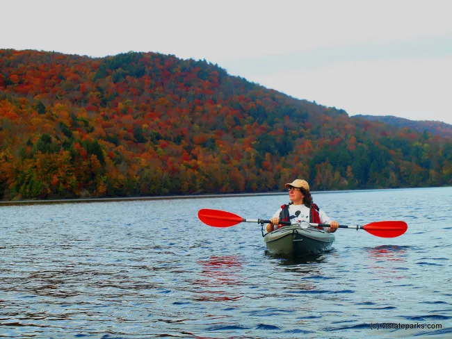 Fall kayaking at Little River State Park