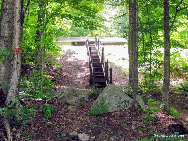 Stairs to the beach at Maidstone State Park