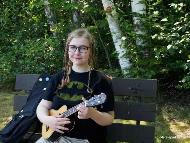 Just playing my music at Maidstone State Park by Kristy Willey