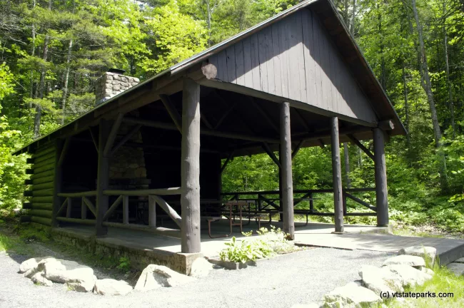 Outside view of Owls Head pavilion at New Discovery State Park by Justin Lajoie
