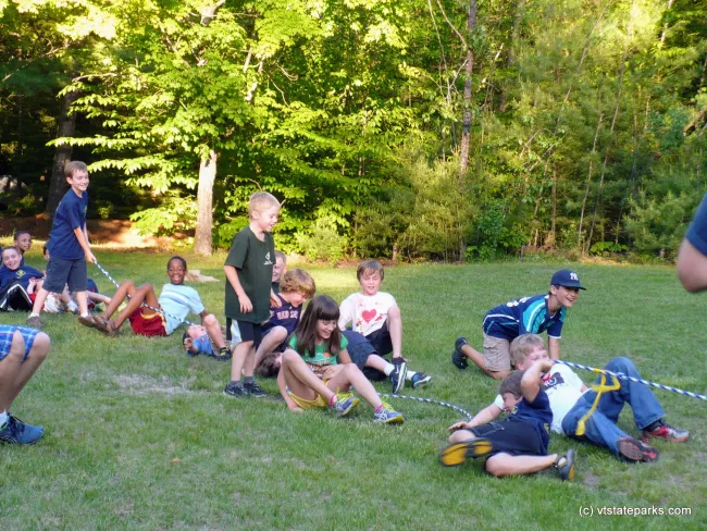 Dads let go and all the boy scouts fell at Little River State Park by Julie Nichols