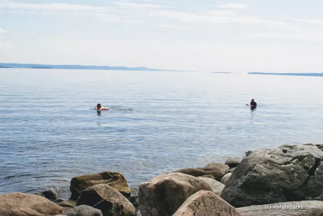 Swimming at Knight Island State Park