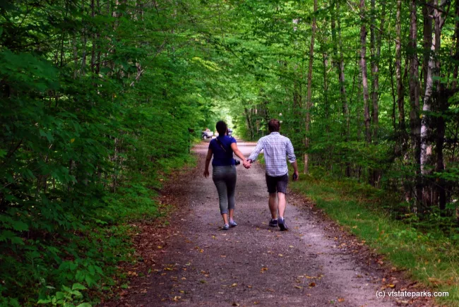 On the Cross Vermont Trail at Ricker Pond State Park by Linda Carlsen Sperry