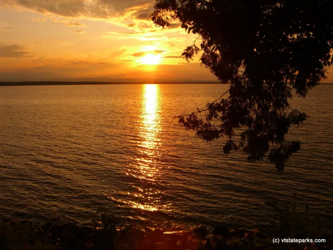 Sunset from the shore at Grand Isle State Park