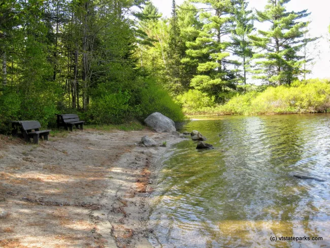 Swimming area at Ricker Pond State Park