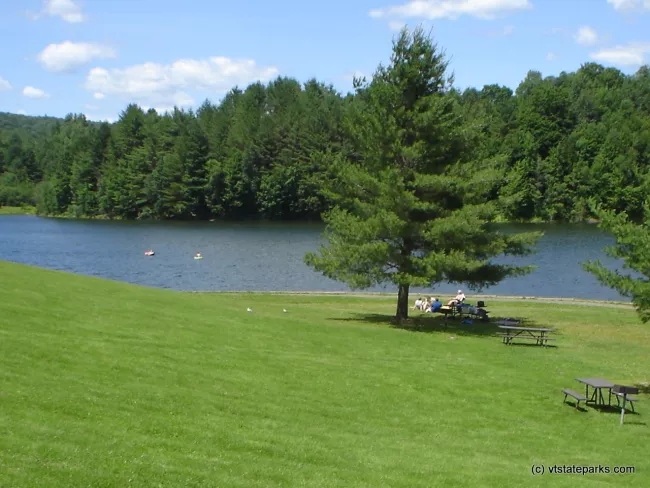 Beautiful green grass at Waterbury Center State Park