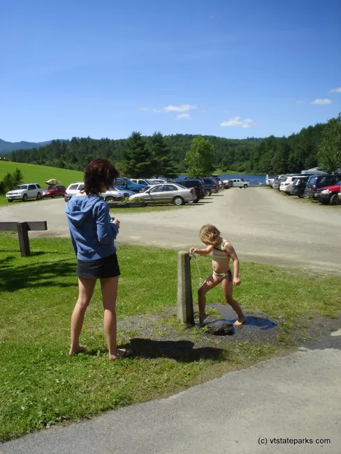 Water spigots at Waterbury Center State Park