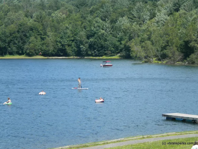 All different types of boating and relaxing at Waterbury Center State Park