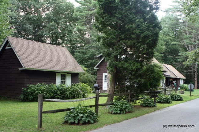 Park buildings at WIlgus State Park by Sharon McQuarrie-Krampitz