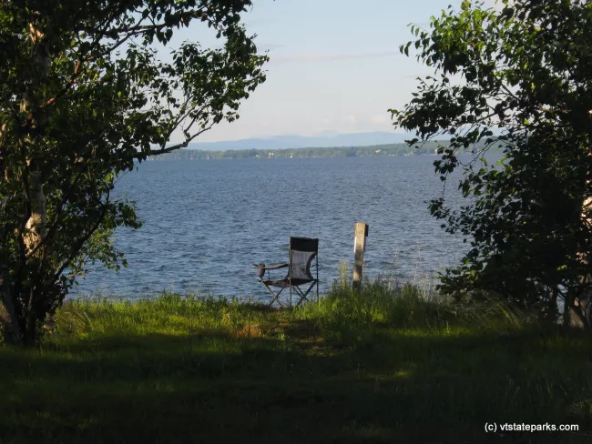 Seat on the shore at Woods Island State Park by Matt Parsons