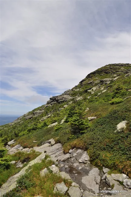 Side view of the summit at Underhill State Park