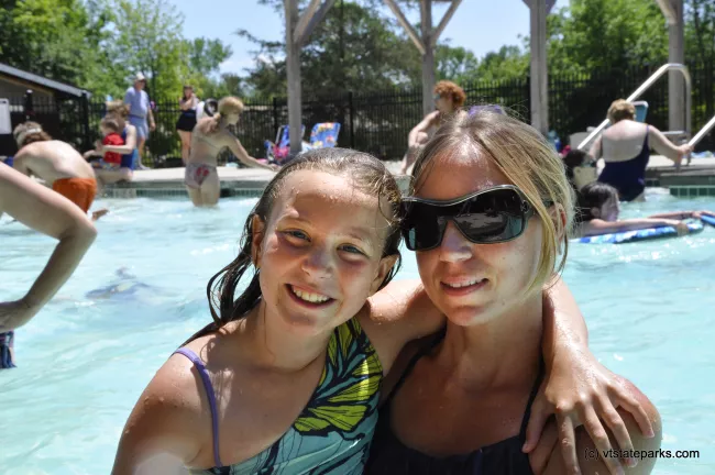 Sisters at the pool at Button Bay State Park by Julia Parent