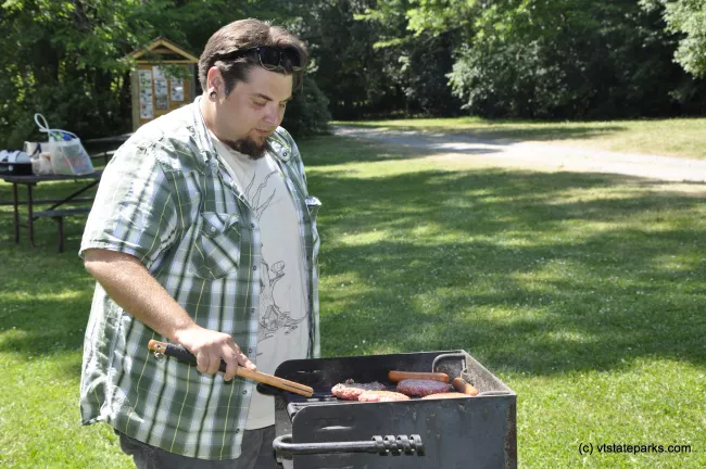 Grill cooking at Button Bay State Park by Julia Parent
