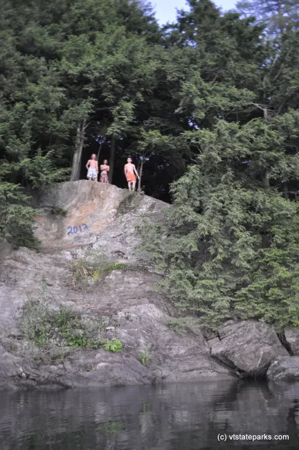 Group of boys at the cliffs in Little River State Park
