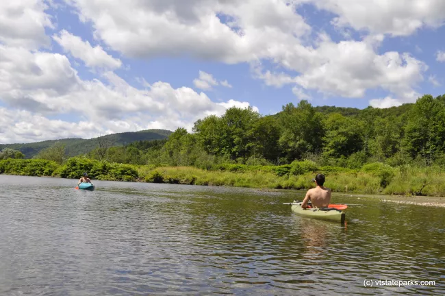 Paddling in Waterbury Reservoir at Little River State Park