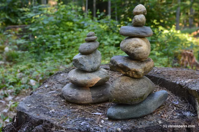 Stone art work at Fort Dummer State Park by Bill Steele