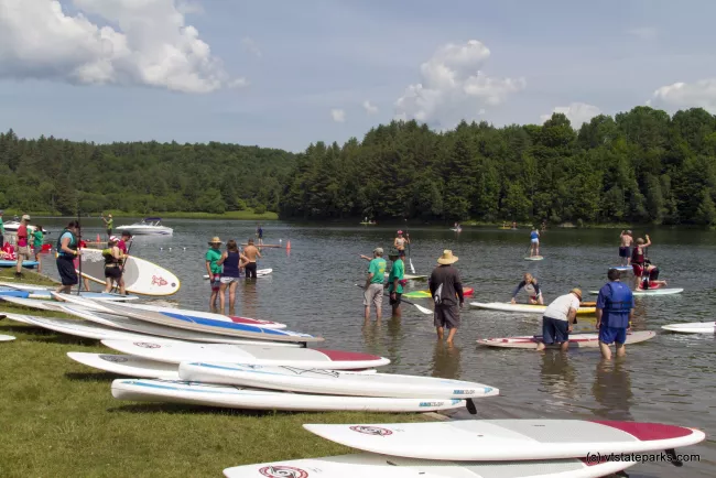 Paddle board festival at Waterbury Center State Park by Karalyn Mark