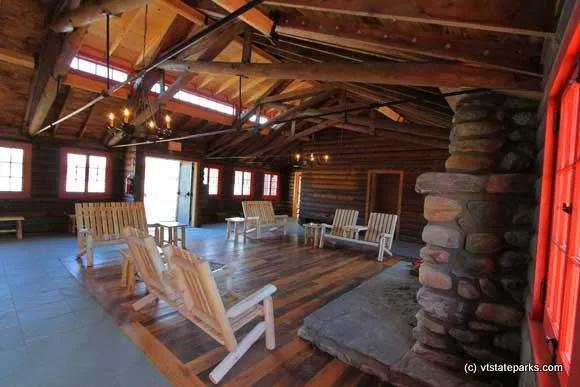 Beach house main room, Elmore State Park by Lene Gary