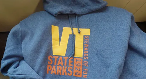 VT State Parks blue hoodie