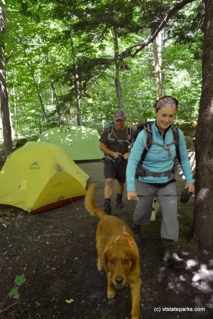 Hikers heading out for the day at Underhill State Park by Jim Eaton