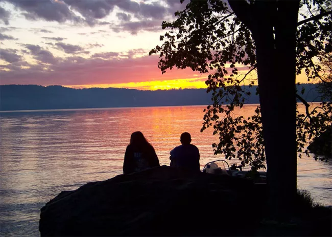 A beautiful sunset over Lake Carmi