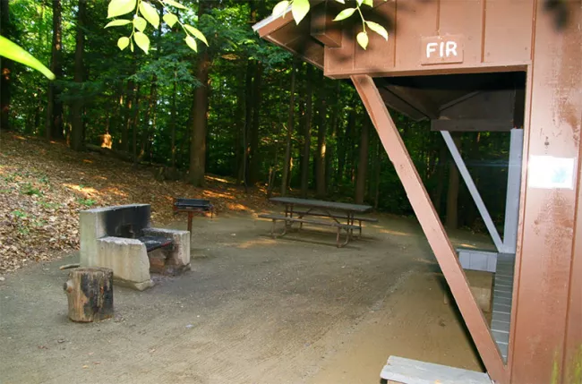 The Fir lean-to at Fort Dummer