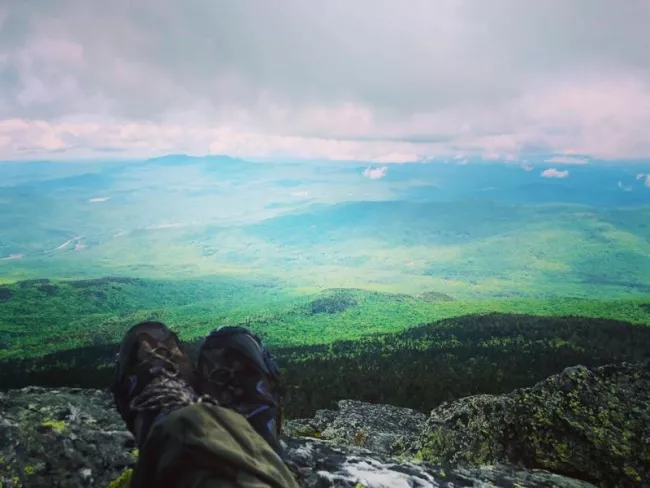 Taking in the view at Smugglers' Notch