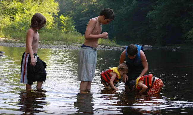 Cooling off in the West River
