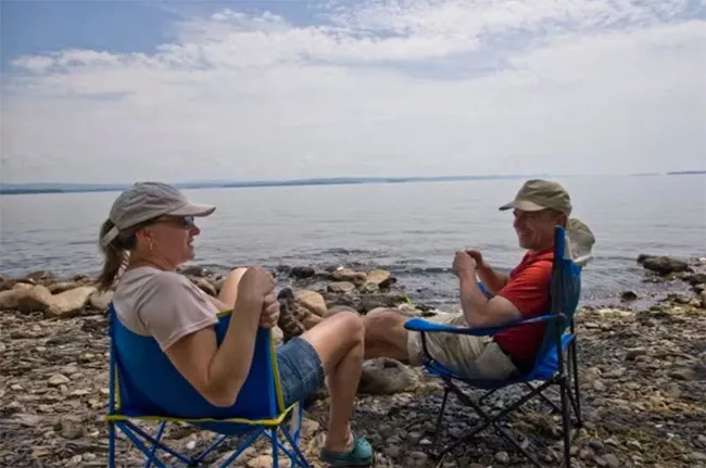Relaxing on the island