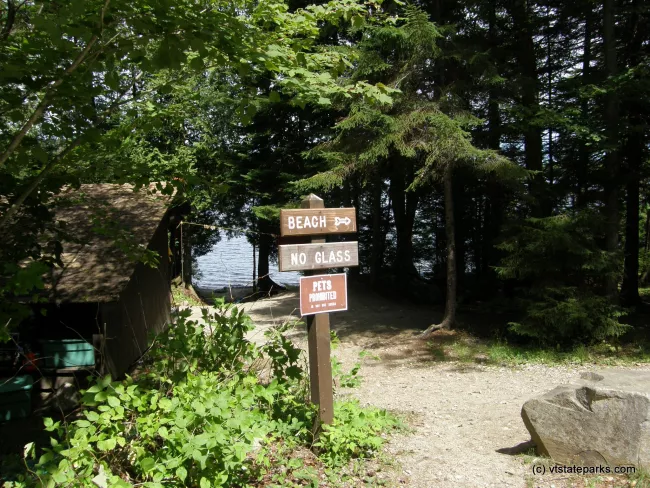 Access to Beach area Maidstone State Park