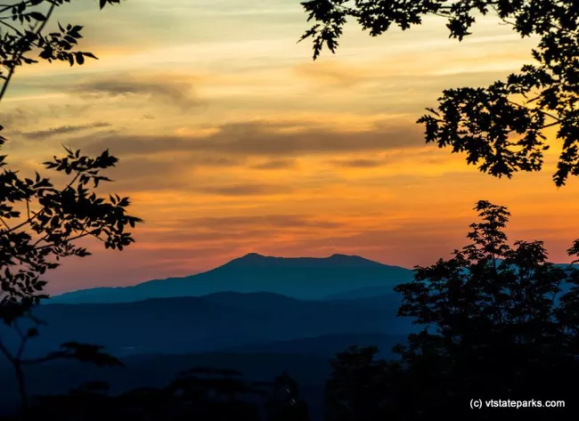 View of Mt Mansfield sunrise from Mt Philo State Parkby Stan Semuskie