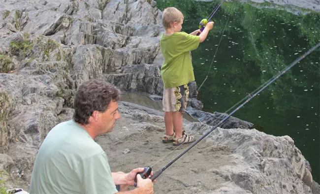 Fishing at the gorge