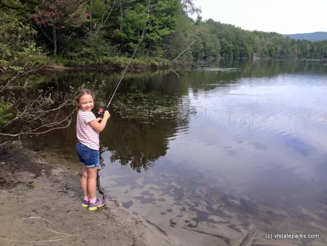 Little girl enjoying reel fun fishing at Brighton State Park by Liz Giroux Philbrock