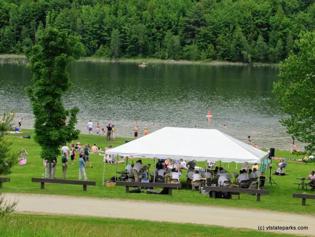 You can put a tent up at Waterbury Center State Park for a party