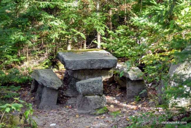 Stonebench at Ricker Pond State Park
