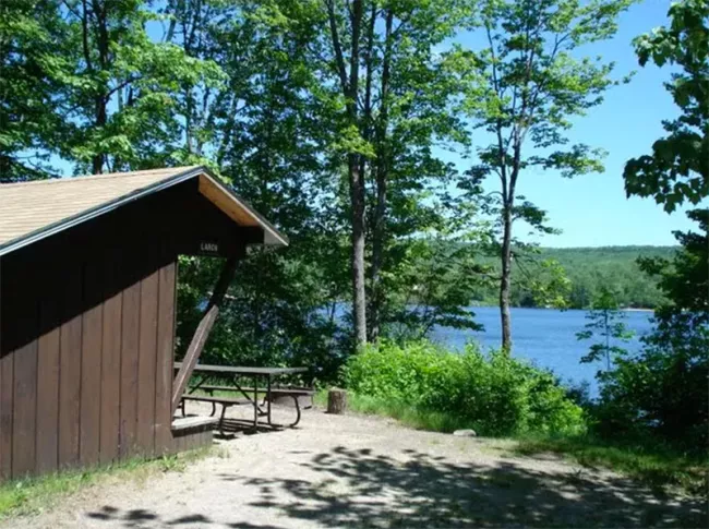 The Larch lean-to site at Stillwater State Park