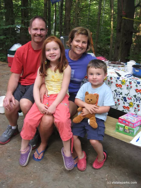 Family enjoying camping at Silver Lake State Park by Cynthia  Masi-Neuenfeldt