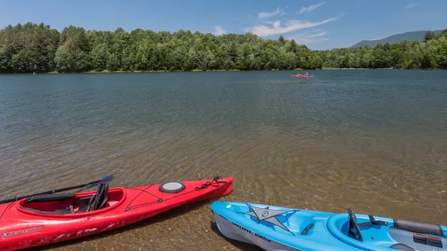 Kayaks at the reservoir
