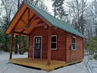 One of the 4 cabins available to rent at Woodford